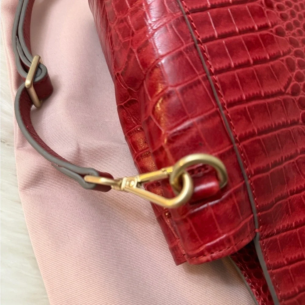RADLEY LONDON Red Croc-Embossed Tote